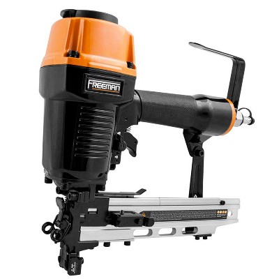  Freeman PFS105 Pneumatic 10.5-Gauge 1-9/16 inches Ergonomic and Lightweight Fencing Stapler with Tool-Free Depth Adjust, Quick Release Nose, and Case 