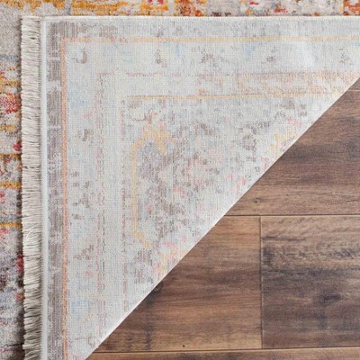 Cream and Multicolor Persian Style Runner Rug