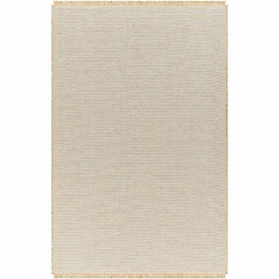 Gray and Light Brown Jute Polypropylene Rectangle Area Rug 3'11" x 5'7"