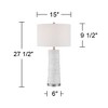 Contours 27 1/2" High Modern White Ceramic 3-Way Table Lamp - 4 of 4