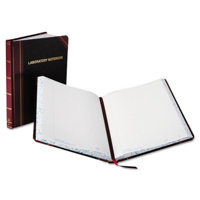 Boorum & Pease Laboratory Notebook, Data/Lab-Record Format, Black/Red Cover, (150) 10.38 x 8.13 Sheets