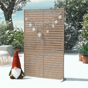 FONTOI 72" H×45" W Outdoor Patio Privacy Screen Fence Screen Panels Wall Ultra Thick HDPE Wind Resistant for Outdoor Patio Balcony Backyard Garden - 1 of 4