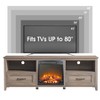 SAINTCY 70 in TV Stand with Fireplace and drawers - 3 of 4