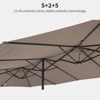 COZONY 15FT Double-Sided Patio Umbrella with Base, Outdoor Market Umbrella with Crank, Poolside Garden Backyard Shade Umbrella - 4 of 4