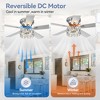 Airsurfer 52" Reversible 5-Blade Ceiling Fan in Chrome with Remote, DC Motor & 3 E12 Light Kit - 3 of 4