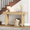 NicBex Retro Console Table with Rattan Sides,Long Narrow Entryway Table with Storage,Foyer Tables for Entryway,Hallway,Living Room,Corridor - 2 of 4