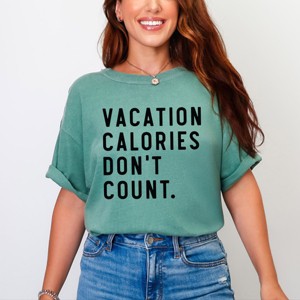 Simply Sage Market Vacation Calories Don't Count Garment Dyed Tee - 1 of 4
