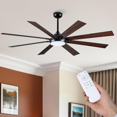 HUMHOLD 72 Inch Ceiling Fan with Light Remote, Smart LED Ceiling Fans, Modern Low Profile Dimmable Light Ceiling Fan