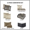 Lyngins 12-Piece Complete Bed Set, Paisley Jacquard Comforter Set, 100% Cotton Bed Sheets Set, Euro Shams & More, Queen Bedding Set - 4 of 4