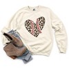 Simply Sage Market Women's Graphic Sweatshirt Leopard Baseball Heart - 3 of 3