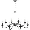 Millennium Lighting Delvona 8 - Light Chandelier in  Matte Black - 4 of 4