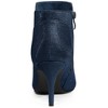 Allegra K Women's Glitter Pointed Toe Side Zip Stiletto Heel Ankle Boots - 4 of 4