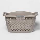 1.8 Hip Hugger Bushel Laundry Basket Gray - Room Essentials™