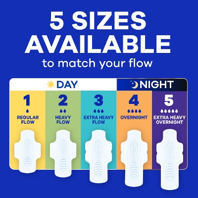 Always Infinity Overnight Long Menstrual Pads - 48ct