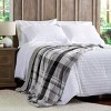 60"x70" Faux Fur Plaid Throw Blanket Gray - Yorkshire Home - 4 of 4
