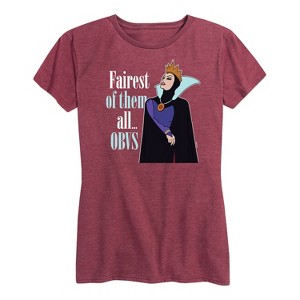 Women's - Disney Princess - Fairest of Them all Obvs Short Sleeve Graphic T-Shirt - 1 of 4