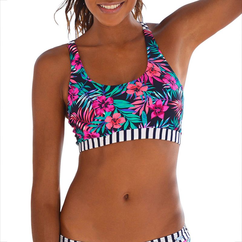 LASCANA Women's Mixed Print Scoop Bikini Swimwear Top Swimsuit, 1 of 8