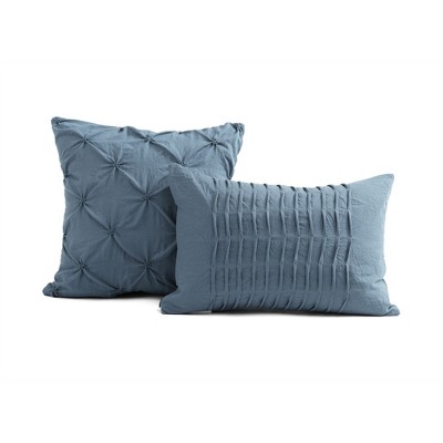 Lush Decor Lush Décor Ravello Pintuck Comforter Stormy Blue - 5 Piece Bedding Set - Full / Queen — фото 5