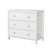3/6/7 Drawer Dresser Chest, MDF Wood Storage Cabinet, White/Black - 4 of 4