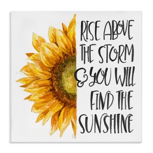 Stupell Industries Rise Above Storm Sunflower Floral Canvas Art - 1 of 4