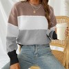 Women's Long Sleeve Colorblock Knit Round Neck Sweater-Cupshe - 3 of 4