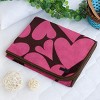 Slickblue Japanese Pink Heart Throw Blanket for Kids, 26x39.8 Inches, Cozy Micro Fleece, Ideal for Sofa, Bed, or Gifts - 3 of 3