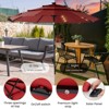 Okak 3-Tier Beach Umbrella with Push Button Tilt and Crank, Sun Umbrella with 32 Solar LED, Big Umbrella for Backyard, Garden - 3 of 4
