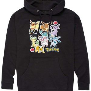 Men's - Pokémon - Eeveelution Stickers Graphic Fleece Pullover Hoodie - 1 of 4