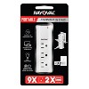 RAYOVAC® Portable Power Strip and Charger Wall Tap, 9 AC Outlets and 2 USB Ports in White - 2 of 4