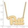 Black Bow Jewelry 14k Yellow Gold Plated Sterling Silver Pittsburgh Panthers NCAA Necklace 18 Inch - image 3 of 4