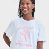 Girls' Shania Twain 'Let's Go Girls' Oversized Graphic T-Shirt - White - 2 of 4