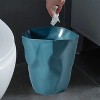 LunaLulinlk Blue 2.64 Gallon Bathroom Trash Can, Small Trash Can for Kitchen, Bathroom, Office, Bedroom, Living Room Trash Can - 4 of 4
