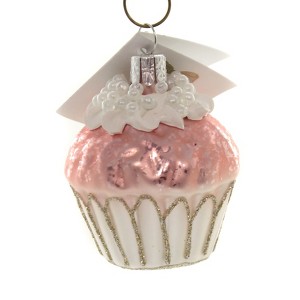 Golden Bell Collection 2.25 In Cupcake With Small Pearls Christmas Ornament Treat - 1 of 2