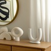 Sagebrook Home Ceramic U-Shaped Decorative Vase - Contemporary Abstract Style Vase - Unique Artistic Decor for Home or Office - 2 of 4