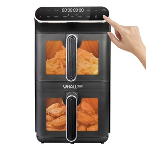 WHALL® 11L Dual Basket Air Fryer – Independent Cook, Visible Windows, One-Touch Smart Control - 1 of 4