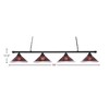 Toltec Lighting Oxford 4 - Light Island Pendant Light in  Matte Black with 16" Raspberry Crystal Shade - 2 of 2