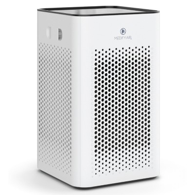 Medify Air MA-25-W1 Table Top Personal Portable Air Cleaner Purifier Machine with True HEPA Filter, 3 Speeds, 500 Sq Ft Coverage, White