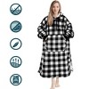 PAVILIA Faux Shearling Wearable Blanket Hoodie, Cozy Oversized Hooded Sweatshirt Adults, Warm Fleece Big Pocket - 4 of 4