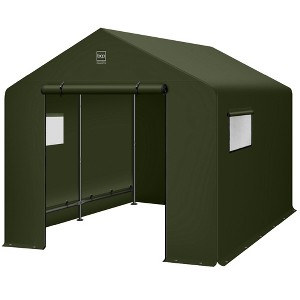 Best Choice Products 10x8ft Outdoor Fabric Storage Shed, Steel Frame, Dual Zipper Doors, Window - 1 of 4