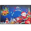 Home Mart Goods Blue Feliz Navidad Non-Slip Washable Low Pile Kitchen Mat Entrance Door Mat - 31" x 19" - 3 of 4
