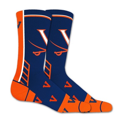  NCAA Virginia Cavaliers Tailgate Crew Socks 10-13 