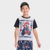 Boys' Mario Kart 2pc Short Sleeve Pajama Set - Heather Gray - 3 of 4