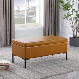 Large Storage Bench with Metal Legs - HomePop - 1 of 4