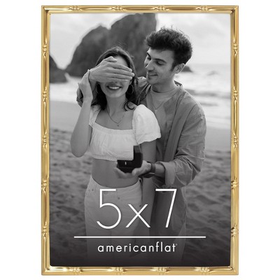 Americanflat Picture Frame with Bamboo-Style Molding and Shatter-Resistant Glass - Gallery Style Frames for Tabletop or Wall Display