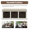 Shoe Storage Bench for Entryway,Entryway Bench with Storage Removable Basket, Shoe Cabinet with Hidden Storage for Entryway Living Room - 2 of 4
