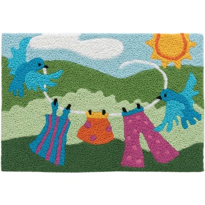 Jellybean The Heist Doormat, 20" x 30" – Humorous Raccoon-Themed Accent Rug for Entryways, Mudrooms, or Porches