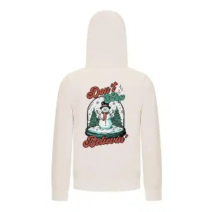 Everyday Kids Christmas Collection Don’t Stop Believin’ Zip Up Hoodie – Holiday Snowman Sweatshirt - 1 of 4