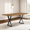 Christopher Knight Home Cora 63" Rustic Metal and Wood X-Shape Dining Table Brown - 2 of 4