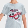 Boys' Short Sleeve Valentine's Day Graphic T-Shirt - Cat & Jack™ Charcoal Gray - 2 of 4