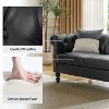 Miguel 62.2" Wide Leather Sofa With Solid Wood Legs| ARTFUL LIVING DESIGN-BLACK - 4 of 4